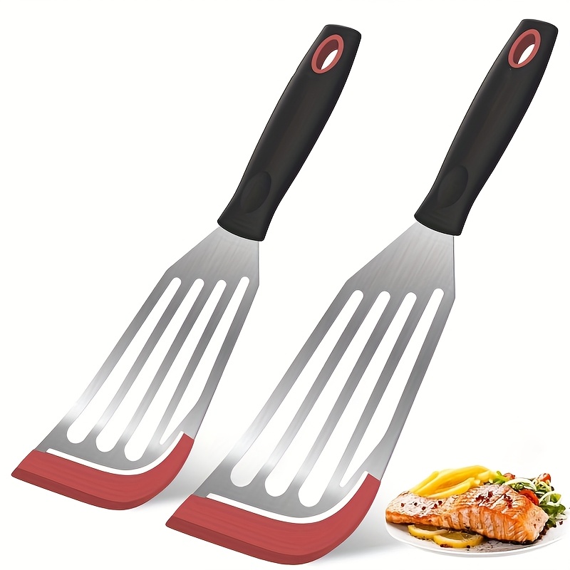 Okonomiyaki Spatula - ملعقة سيليكون من الفولاذ المقاوم للصدأ،