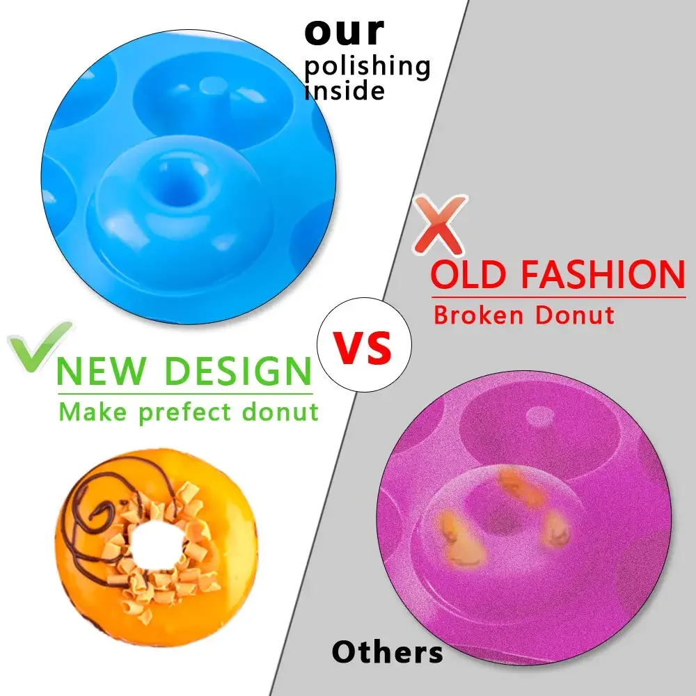 1/2 قطعة سيليكون الكعك دونات ق - مراجعة Donut Mold Silicone وسعره