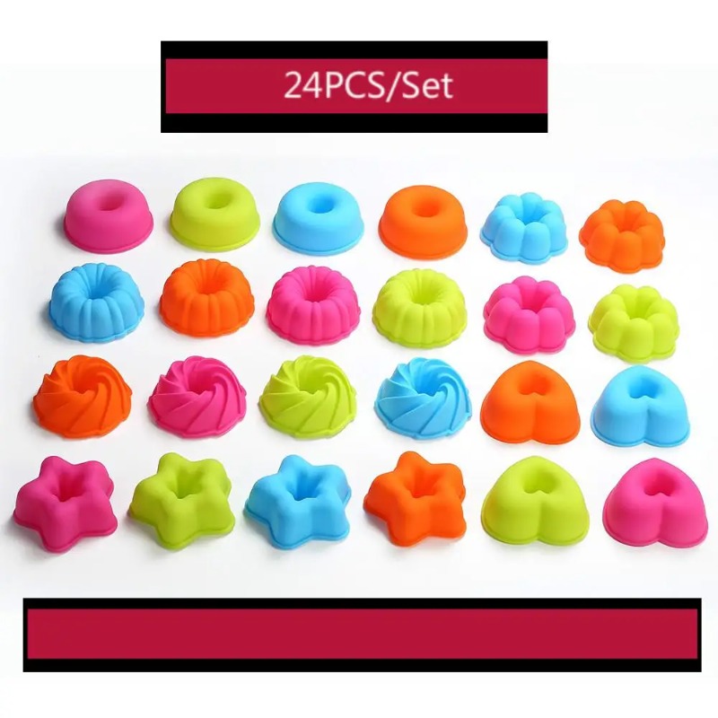24 قطعة من قوالب الكيك السيليك - مراجعة Donut Mold Silicone وسعره
