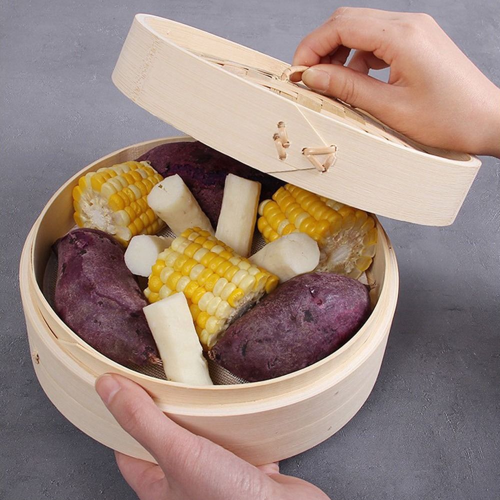 مبخرة من الخيزران بغطاء للطبخ  - مراجعة Bao Steamer Bamboo وسعره