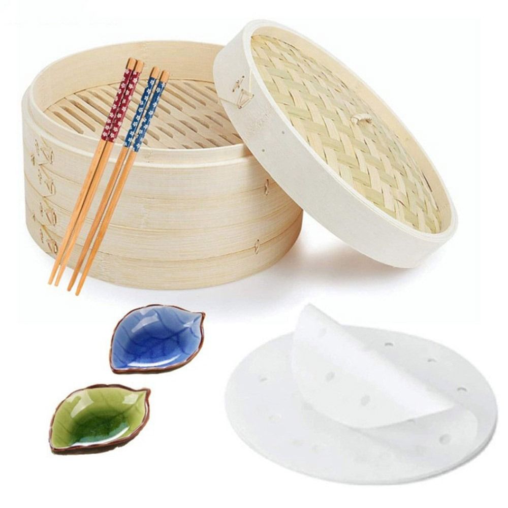 سلة تبخير صينية من الخيزران لط - مراجعة Bao Steamer Bamboo وسعره